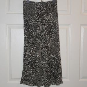 Ann Taylor Petite Silk Patterned Lined Skirt